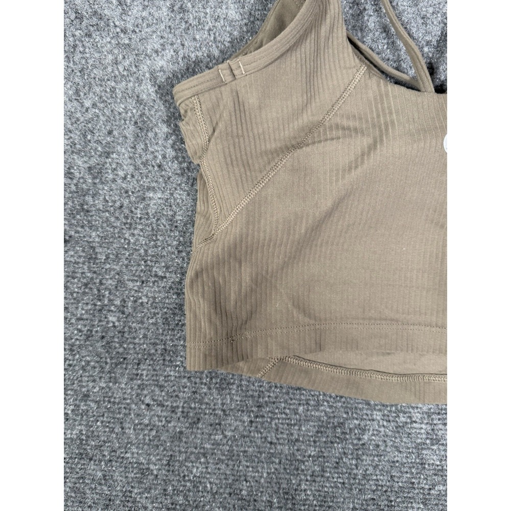 Lululemon Tank Top Womens 2 Nomad Brown Align Ribbed Strappy Cropped Athletic - Picture 13 of 16